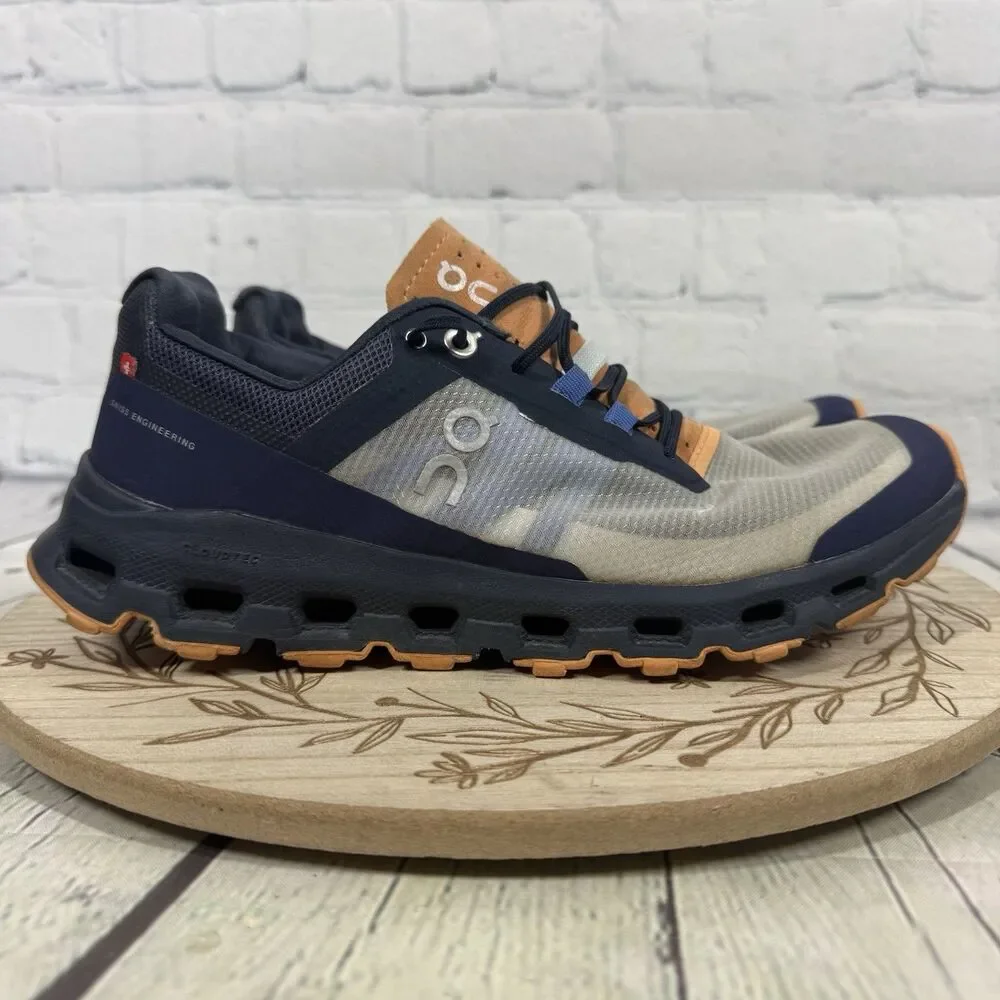 On Running Cloudvista Women’s Trail Running Shoes Gray Blue Orange US 8 EU 39